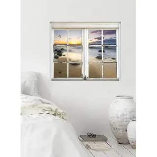 Queence »Sonnenuntergang« Wandsticker, Wandbild, selbstklebend, Sonne, Sonnenuntergang,