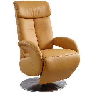 Cantus Relaxsessel , Gelb , Leder , Echtleder , Color-Finish-Leder , 70x110x80 cm , Goldenes M , Fußauswahl, Lederauswahl, Stoffauswahl , Wohnzimmer, Sessel, Relaxsessel