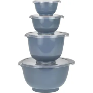 Rosti Rührschüssel Set, 4tlg. mit Deckel, Margrethe New grau blau Dusty blue) 0,25+0,5+1,5+3,0L
