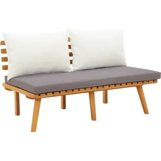 The Living Store Gartenbank mit Kissen 115 cm Massivholz Akazie - Braun