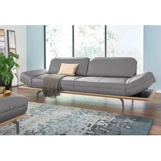 Creation BY ROLF BENZ 4-Sitzer »CR.420, Designsofa, Loungesofa« in 2 Qualitäten, Holzrahmen in Eiche Natur oder Nußbaum, Breite 252 cm, grau