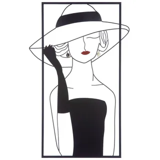Casablanca by Gilde Wandrelief Lady mit Hut schwarz