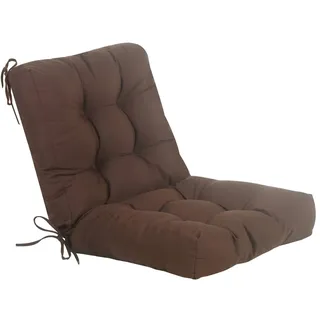 QILLOWAY Sitzkissen für den Außenbereich, getuftetes Kissen, Frühling/Sommer, saisonal, Allwetter-Ersatzkissen (Kaffee/Braun/Schokolade)