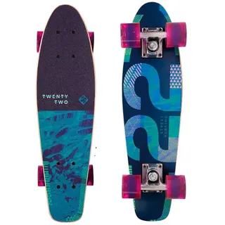 Street Surfing Beach Board Wood Twenty Two 25 ́ ́ Cruiser Skateboard - Blue / Green - One Size