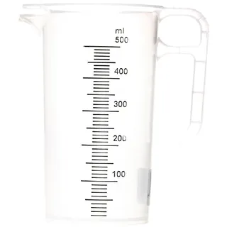 Pro-Measures FD325 Polypropylen-Messbecher, 500 ml Fassungsvermögen, 149 mm x 90 mm x 90 mm, lichtdurchlässig