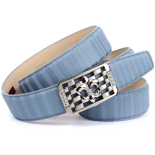 Anthoni Crown Damengürtel Leder blau 105