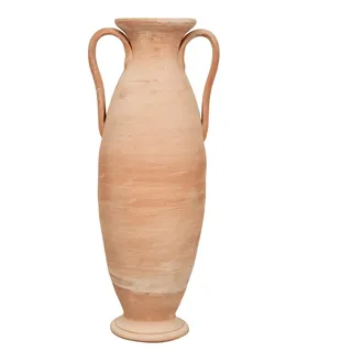 Biscottini Anfora toskanische Terrakotta-Vase 80x35x25 cm | Große handgefertigte Tontontöpfe | Dekorative und funktionale Gartenphoren