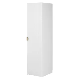 Selsey Moonir - Kleiderschrank 1-türig mit Regalen, 50 cm, weiß - Weiß