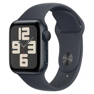 Apple Watch SE GPS 40 mm Aluminiumgehäuse schwarz Sportarmband schwarz S/M