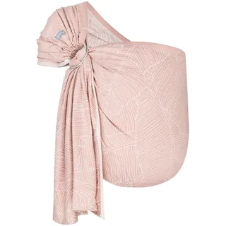 Hoppediz Ring-Sling Babytragetuch ab Geburt, Tragetuch mit Ringen, Hüfttrage, kbA Baumwolle, Design Grenada Rose