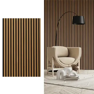 sonido Akustikpaneel Eiche braun 1 St. 120 x 1,8 x 56 cm