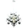 Explosion 10-flg. 65 cm abstrakt silber