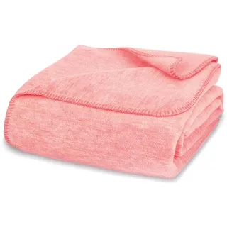 Glart Kuscheldecke uni altrosa 130x170 cm, weich & warm, extra flauschig als Sofadecke, Wohndecke, Tagesdecke, rosa Sofaüberwurf ohne Ärmel