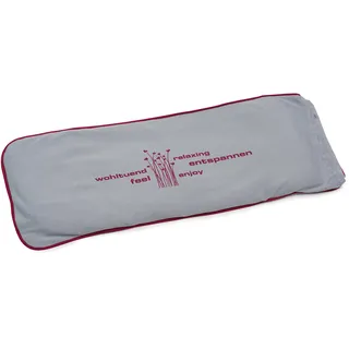 Amago Körnerkissen mit Jersey Bezug 50 x 20 cm Silber