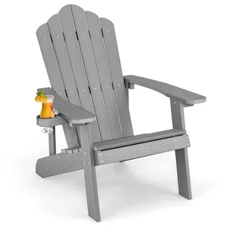 Costway Adirondack Gartenstuhl 77 x 94 x 94 cm grau