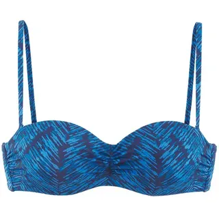 JETTE Bügel-Bandeau-Bikini-Top »Floretta« in Ton in Ton-Harmonie, blau