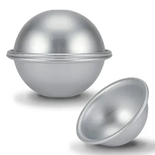 Tyenaza Ballformen zum Kuchenbacken Halbkugel Backform 1 Stück 10 cm Halbkreisform Aluminium Halbkugel Chiffon Kuchenform Bikini Kuchen Dessert Pudding Backform 10cm