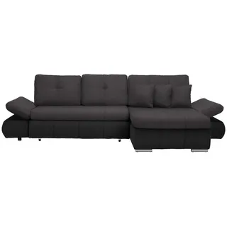 CARRYHOME Ecksofa Anthrazit, Dunkelgrau - SC ca. 302,00x187,00