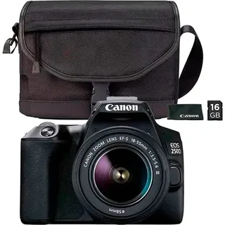 Canon EOS 250D Kit18-55 mm III + CS-SB130 + 16GB SD - Schwarz