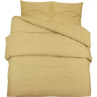 vidaXL Bettwäsche-Set Taupe 220x240 cm Leichte Mikrofaser - Taupe