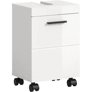 Möbel Boss Waschbeckenunterschrank Nova 40 x 58 x 30 cm Weiß Hochglanz