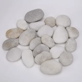 Hisredsun 21 Flache Steine zum Bemalen, 4–6 cm Glatte Große Kieselsteine, Dekosteine Naturstein,Natürlicher Flussstein für Mandala Bemalen,Zen Garten,Blumentöpfen und Aquarien