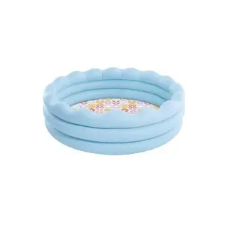 Intex Der hellblaue „Wavy Edge Pool“ mit gewelltem Rand und Retro-Bodenmuster bietet erfrischende
