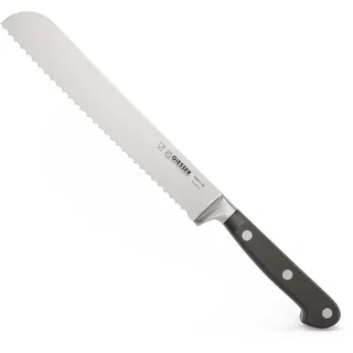 Giesser Brotmesser 20 cm geschmiedet Wellenschliff Schwarz spülmaschinengeeignet rostfrei