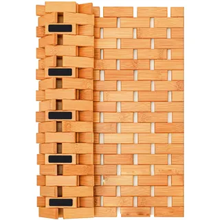 SereneLife Bambusmatte Badematte Holz