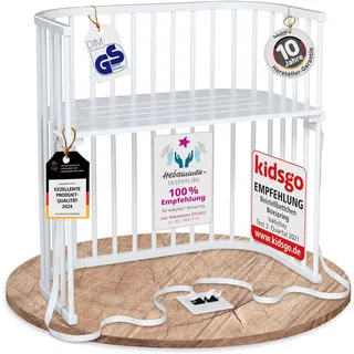 babybay Boxspring Beistellbett Buche seidenmatt weiß (166102)