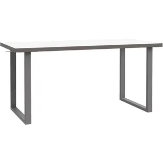 Forte Schreibtisch Keflavik Weiß / Grau