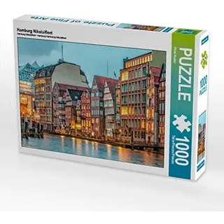 CALVENDO Puzzle Hamburg Nikolaifleet 1000 Teile Puzzle quer | 1000 Teile Lege-Größe 64 x 48 cm Foto-Puzzle für glückliche Stunden