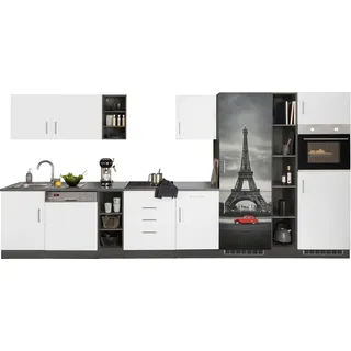 kochstation Küchenzeile KS-Paris 400 cm weiß