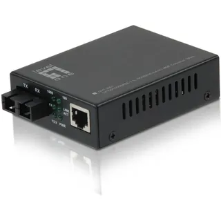 LevelOne GVT-2001 RJ45 to SC Gigabit Media Converter Multi-Mode Fiber 850nm 550m
