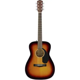 Fender CC-60S Konzert-Akustikgitarre, Walnussgriffbrett, 3-Tone Sunburst, Inklusive kostenloser virtueller Kurse auf Fender Play