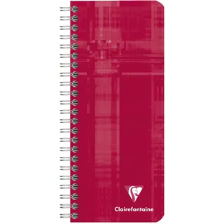 Clairefontaine Notizbuch 5er Pack 8,5 x 20 cm kariert farbig sortiert