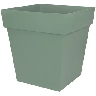 EDA - Blumentopf Toskana, quadratisch, 50 cm – Volumen 87 l – 49,5 x 49,5 x 52,5 cm – Lorbeergrün