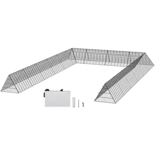 Vevor Freilaufgehege Hühnertunnel 600 x 400 x 61,5 cm schwarz