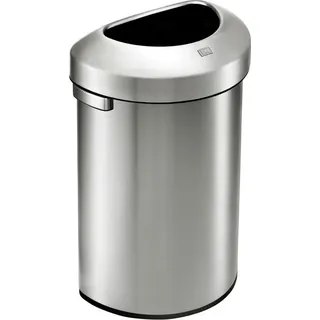 EKO - Urban Halbrund Abfalleimer 80 Liter - Stainless steel - Matt Edelstahl - Silber