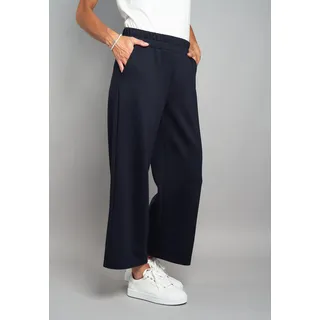 7/8-Hose SEIDEL MODEN, Damen, Gr. 36, N-Gr, nachtblau, Single Jersey, Obermaterial: 50% Polyester, 45% Viskose, 5% Elasthan, unifarben, Basic, lässig geschnitten 7/8-Länge, Hosen 7/8-Hose, in hochwertiger Jersey-Qualität, MADE IN GERMANY