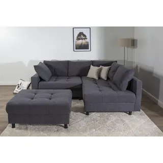 Collection AB Eckcouch Polyester 2-Sitzer Grau