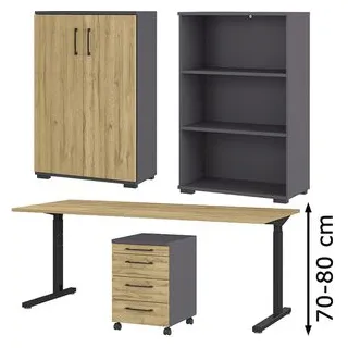 Germania Büromöbel-Set »GW-Profi 3.0« Set, 4 Stk. tlg., schwarz