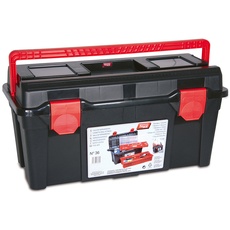 Tayg 136009 Werkzeugkasten aus Kunststoff Nr.36 Werkzeugkoffer No 36/580 x 285 x 290 mm/schwarz-rot