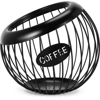 Tiamu Draht Kaffeekapselkorb, Kaffeekapseln Aufbewahrung, Obstschale, Obstkorb, Metall Kapselhalter Aufbewahrungsbox Dekoration, Kaffee Organizer für Obst, Gemüse, Kaffeebar, Kleinigkeiten