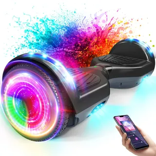 Hoverboard mit Rädern und LED-Scheinwerfer, 6,5 Zoll, Bluetooth, Geschenk für Kinder
