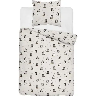 Bettwäsche, Baumwollbettwäsche für Kinder 140x200 xoxo 5871a Hunde - Bunt