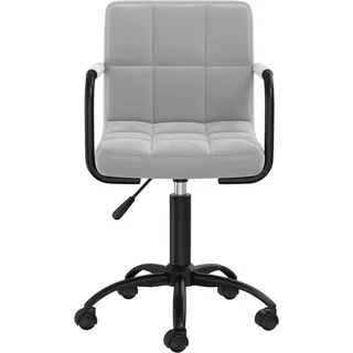 vidaXL Esszimmerstuhl Drehbar Hellgrau Samt - Grau
