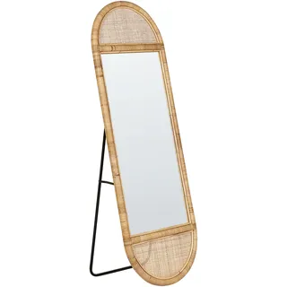 Beliani Standspiegel 50 x 150 cm Schwarz