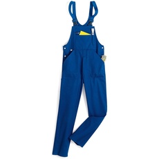 BP Cotton Plus 1409-720-13 Latzhose - Verstellbarer Bund - Dehnbare Hosenträger mit Kunststoff-Clip-Verschlüssen - 65% Baumwolle, 35% Polyester - Stämmige Passform - Größe: 28 - Farbe: königsblau