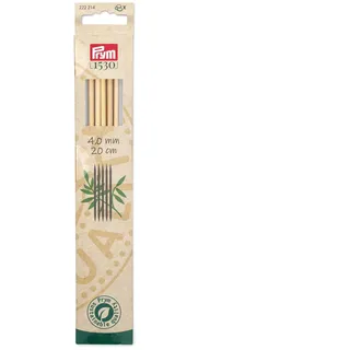 Prym 222214 Strumpfstricknadeln Prym 1530, 20 cm, 4 mm, Holzfarben
